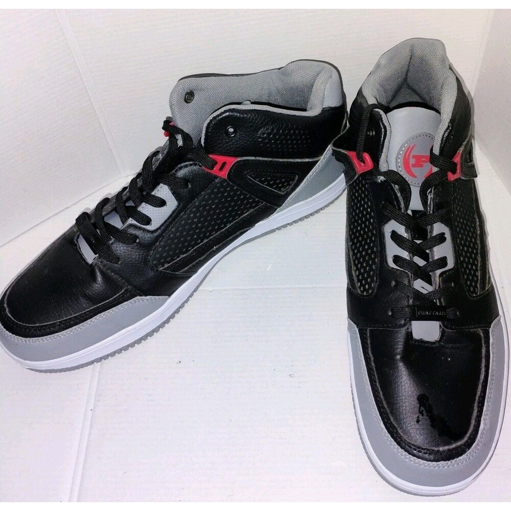 Vintage Phat Farm Black & Gray Barkley UL Athletic Leather Sneaker Men’s 13